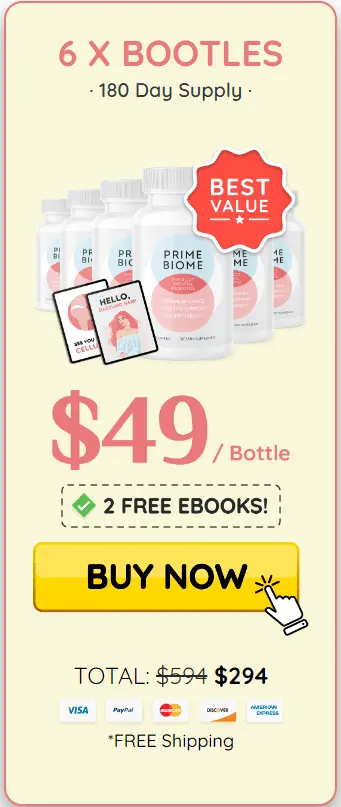 primebiome 6bottle price